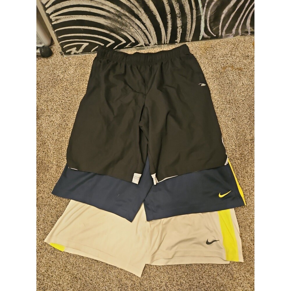 Mens Athletic Shorts Lot Of 3 - Nike And Pro Player Gym Workout Yardwork